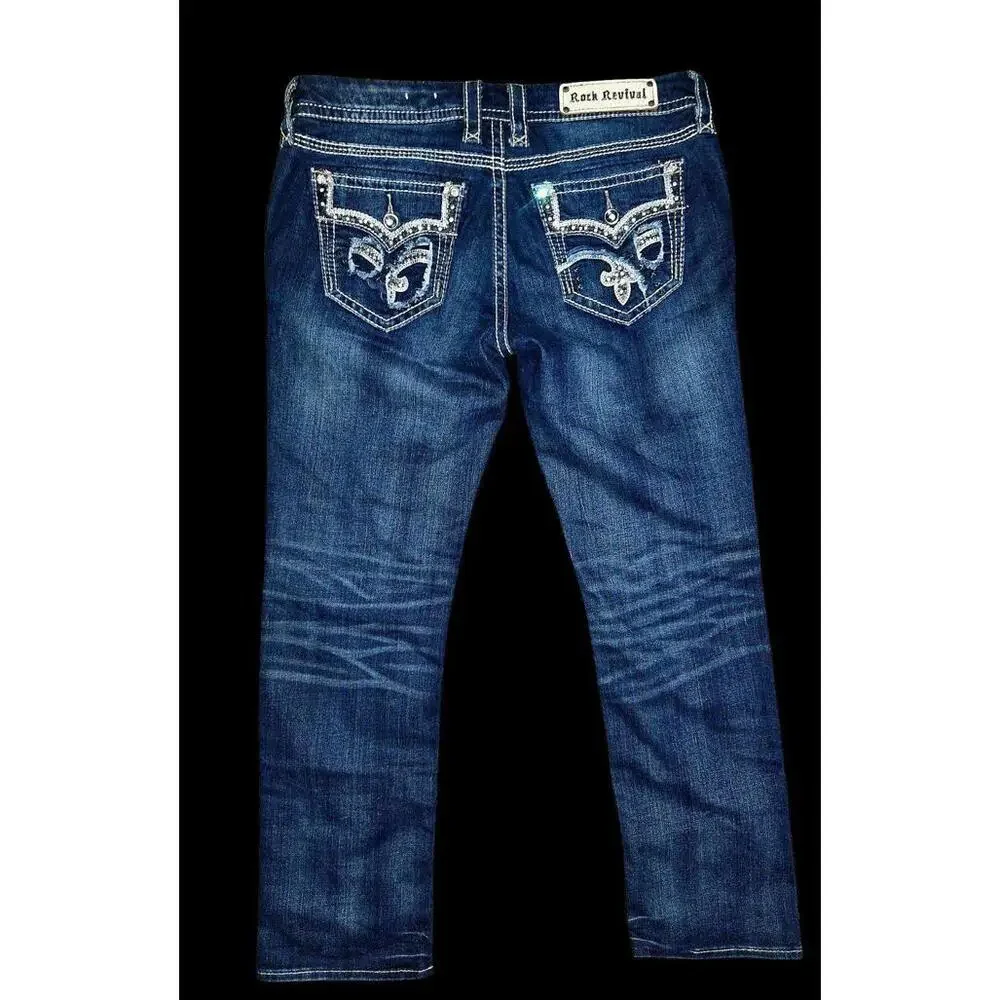 Medium Wash Rock Revival "Iselin" Easy Ankle Skinny 30" X 29" Like New- No Flaws - Picture 3 of 9